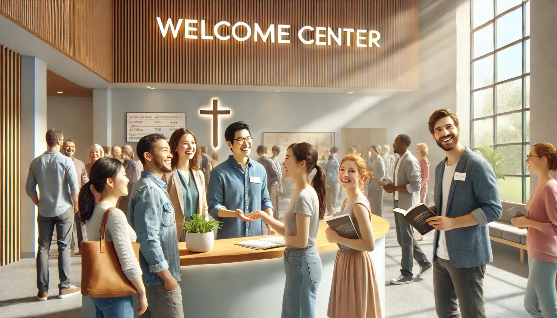 A Welcome Center is a great way to welcome first-time guests to church.